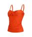 Womens/ladies Aceana Iii Plain Tankini Top Tangerine Tango Regatta-4