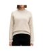 Sweat beige femme tommy hilfiger flag crew-1