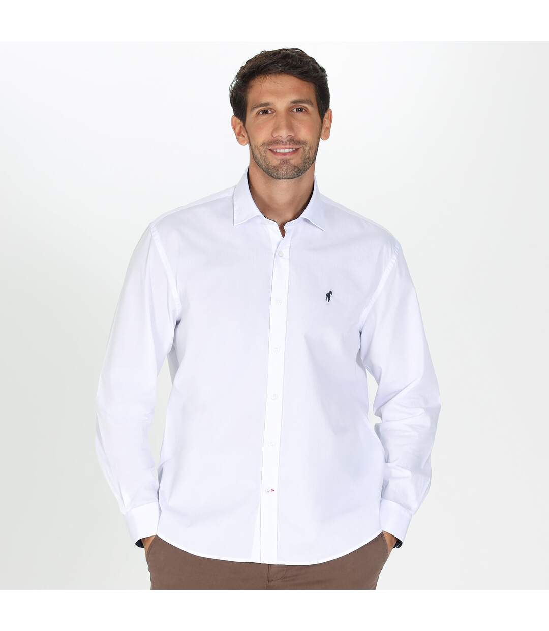 Chemise popeline manches longues en coton COCKER