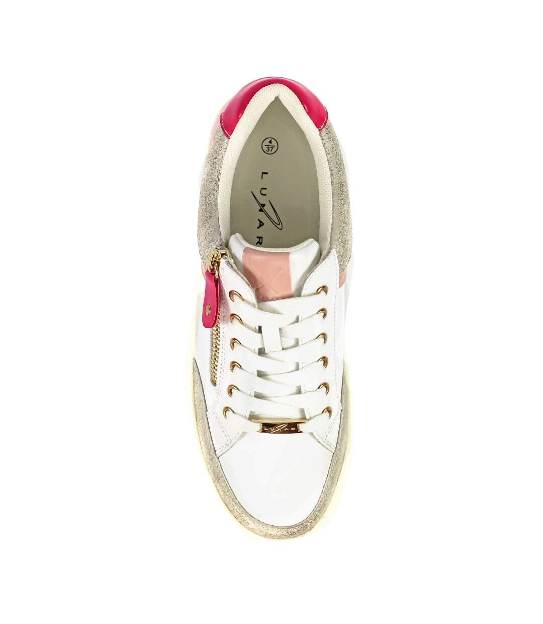 Baskets mika femme rose Lunar-3