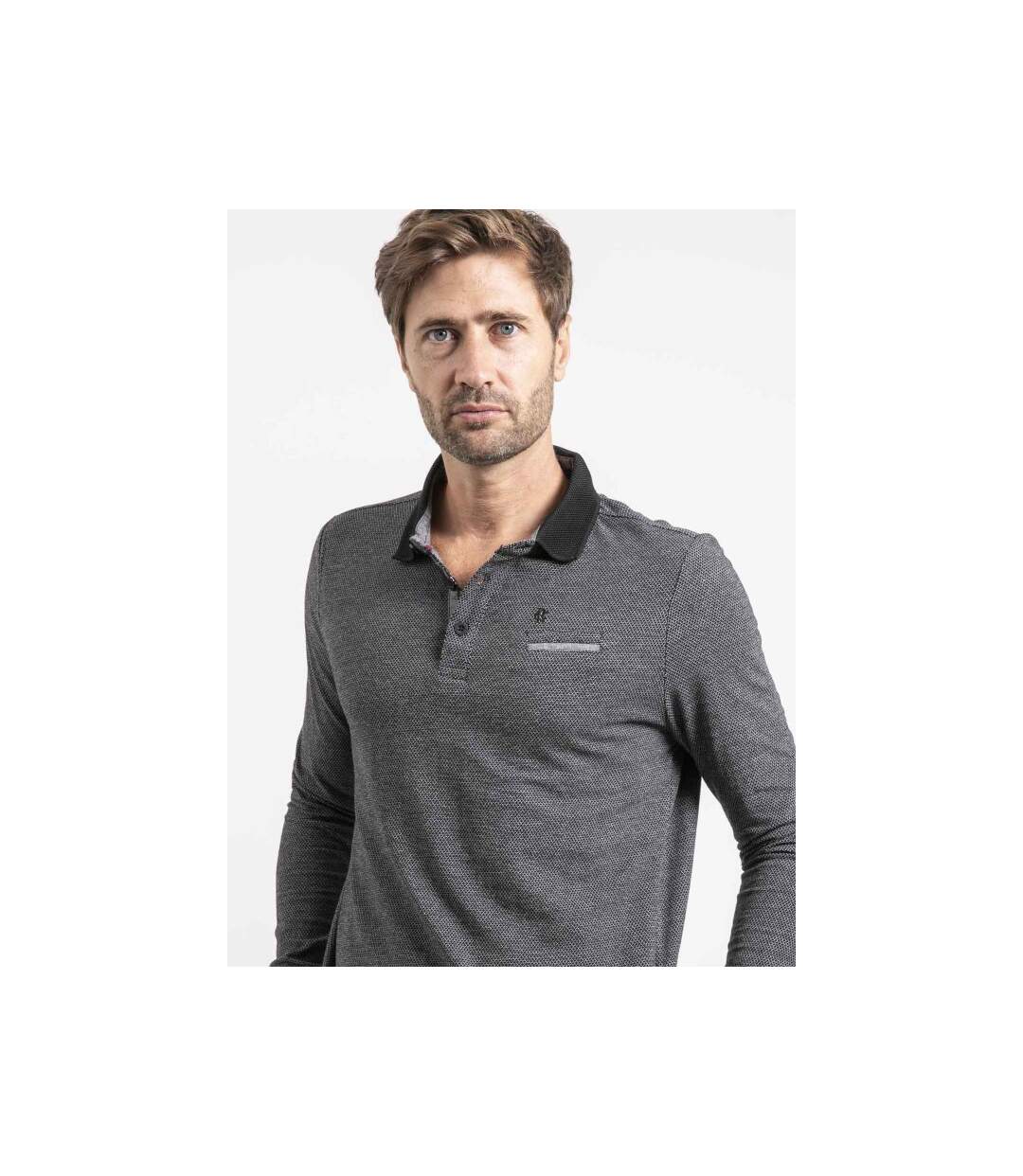 Polo manches longues pur coton PUNCH-4