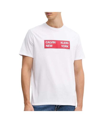 T-Shirt blanc homme calvin klein jeans ckny lv04rd816g