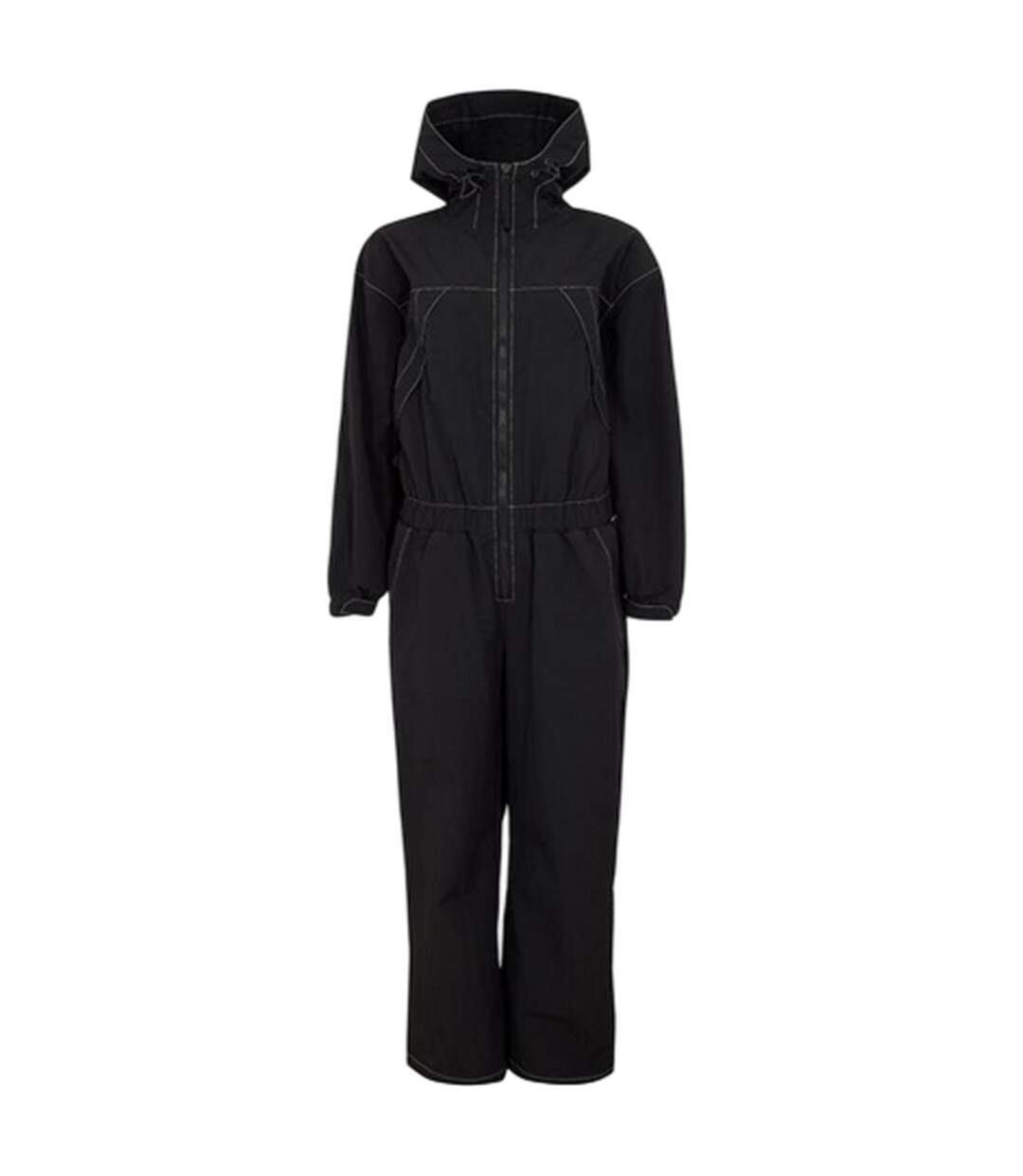 Womens/ladies Veneda Hooded Long-sleeved Jumpsuit Black Timberland-2