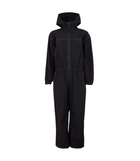 Womens/ladies Veneda Hooded Long-sleeved Jumpsuit Black Timberland