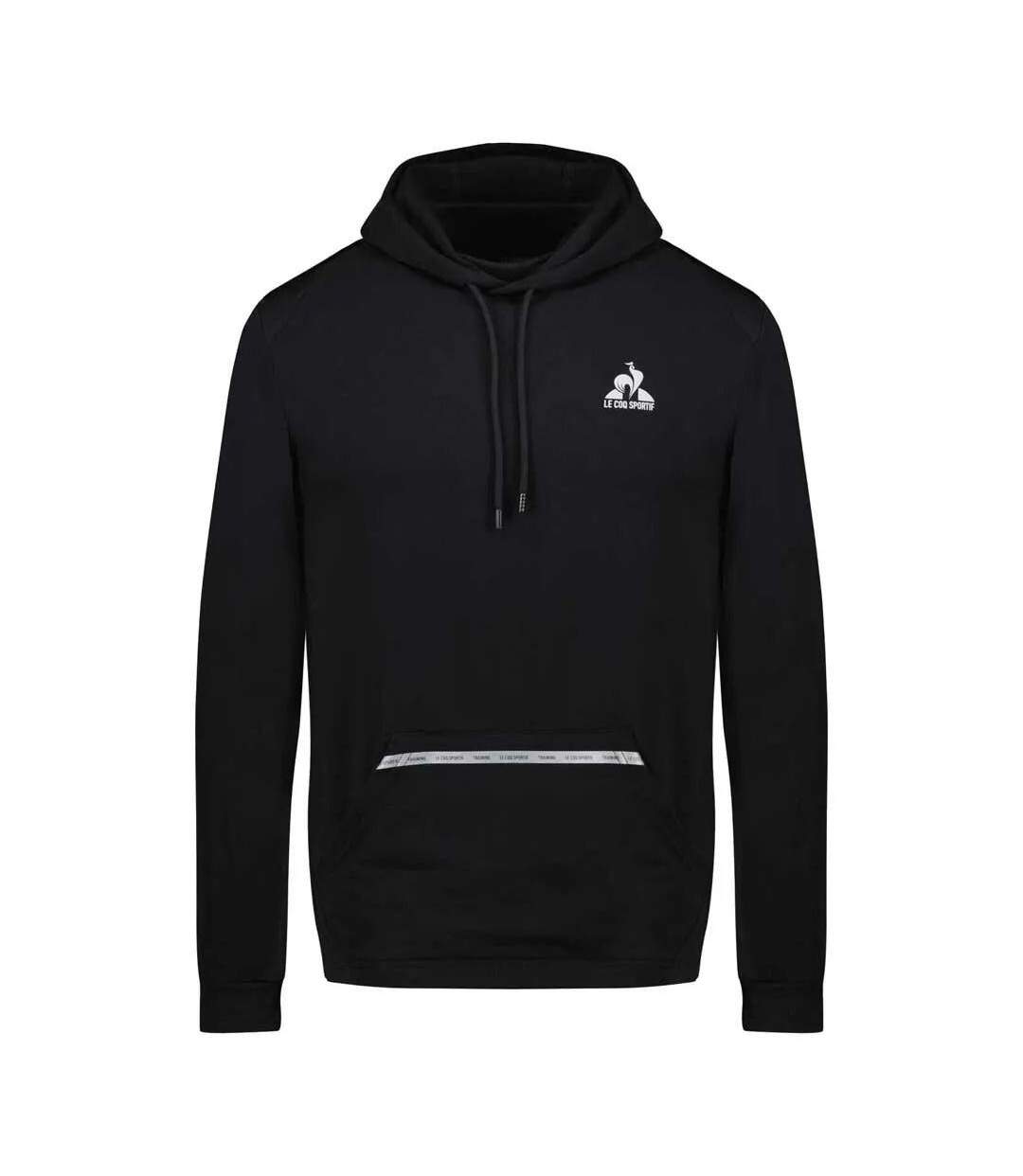 Sweat à capuche noir homme le coq sportif training hoody n°2-1