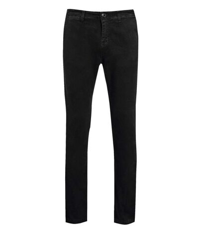 pantalon toile chino stretch homme - 01424 L33 - noir