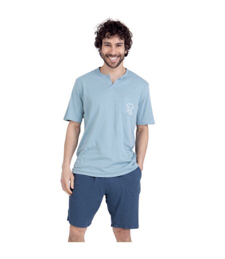 Pyjama court col rabat homme Easy Coton Athena