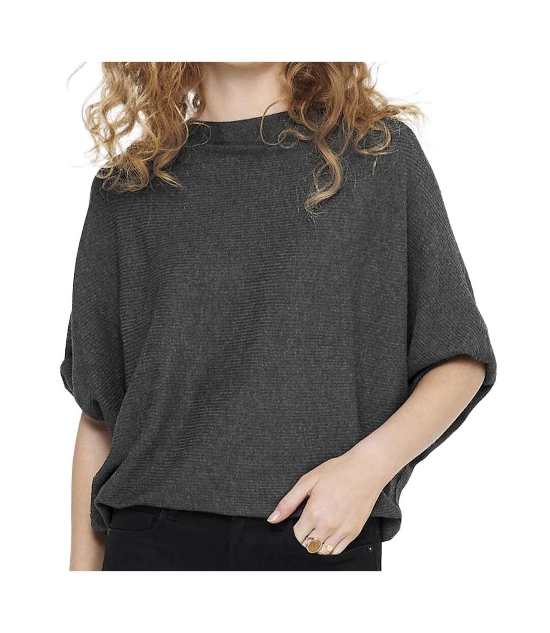 Pull Gris Foncé manches 3/4 Femme JDY New Behave - XS-1