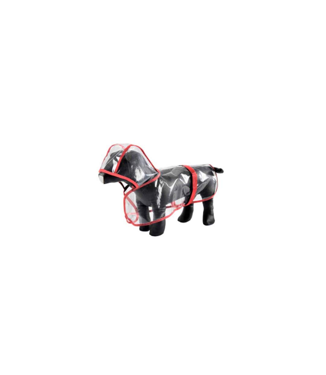 Imperméable pour Chien Transparent 30cm Rouge-2