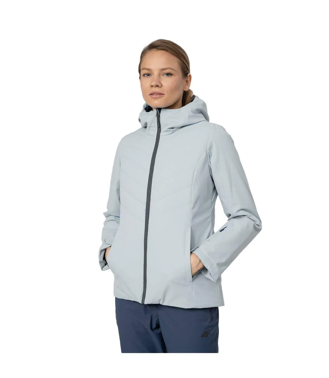 Blouson De Ski H4z22 Kudn003 Femme Bleu 4F-1