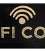 Plaque de Porte Déco Wifi Code 35cm Noir-2