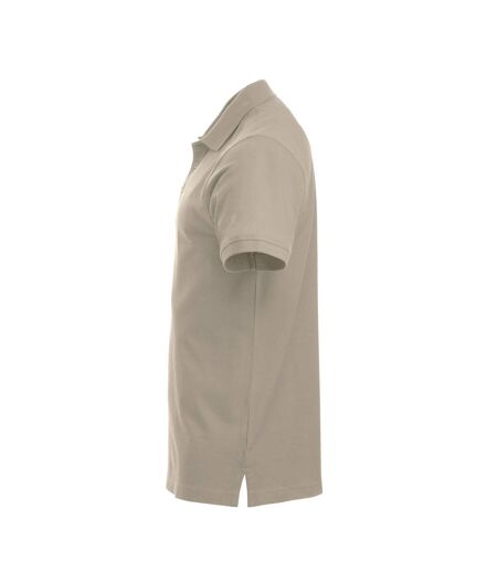 Mens Classic Lincoln Polo Shirt Light Beige Clique