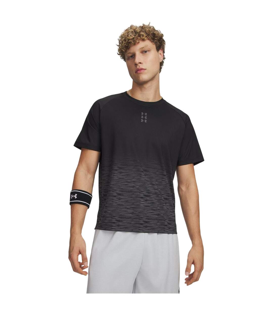 T-shirt Basket Hoops Homme Noir Gris Under Armour-1