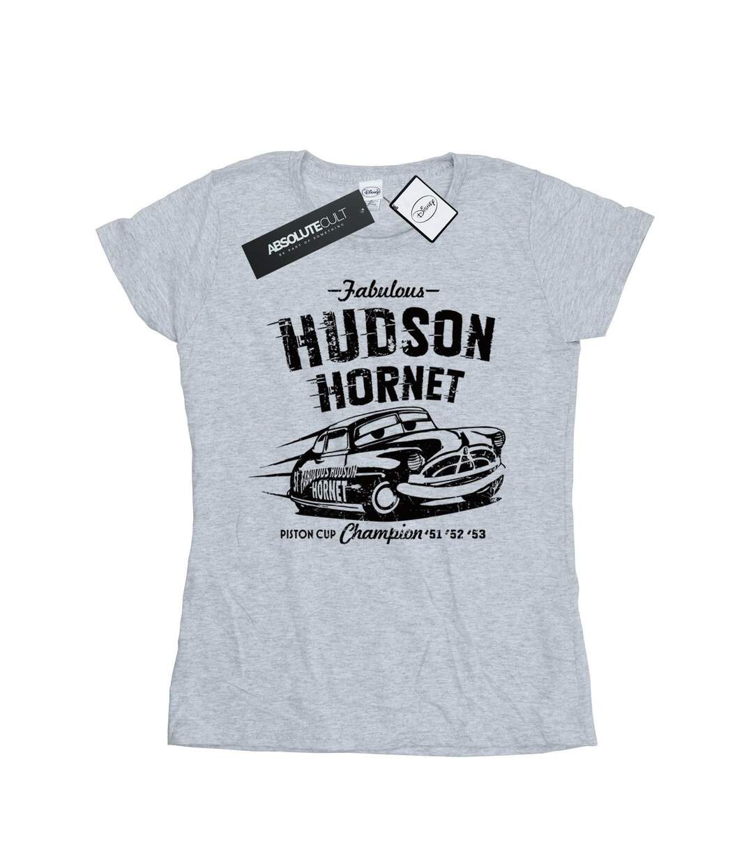 Disney - T-shirt CARS HUDSON HORNET - Femme (Gris chiné) - UTBI13665-1