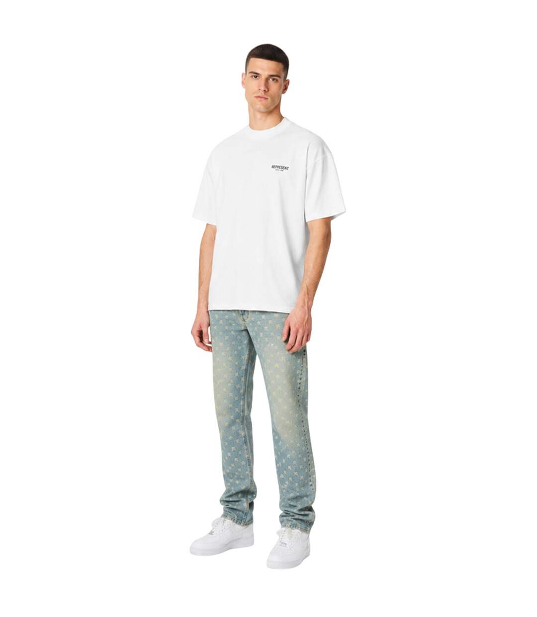 Mens Owners Club Cotton T-shirt White Represent-1