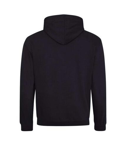 Awdis Varsity Hooded Sweatshirt / Hoodie (Jet Black/Sapphire Blue)