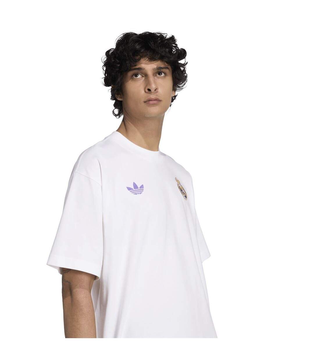 Mens Originals Real Madrid Cf T-shirt White Adidas-3