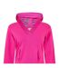 Womens/ladies V Neck Hoodie Pink Puma-3