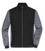 Veste de travail hybride - Homme - JN1866 - noir et gris carbone