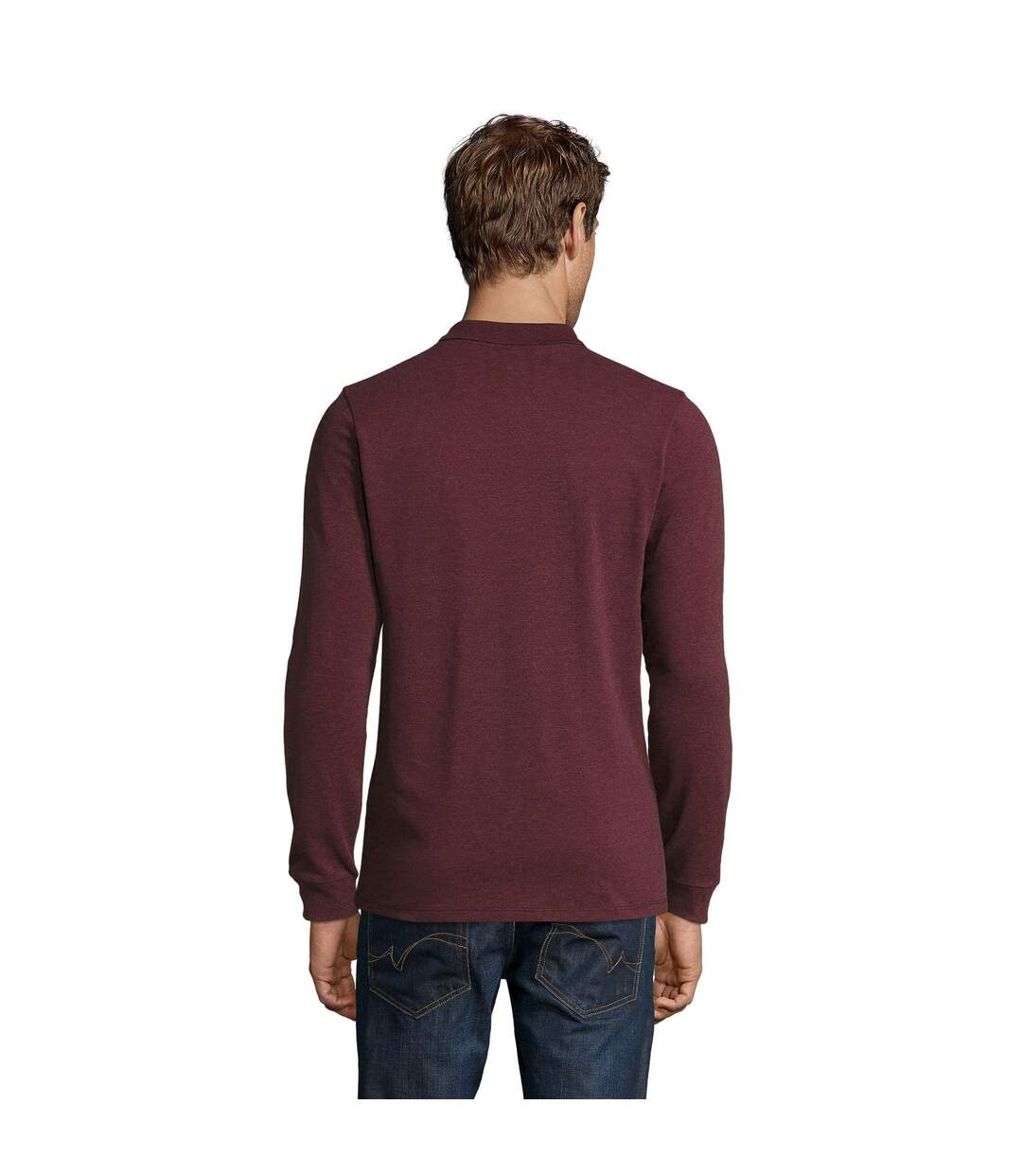 Polo Perfect Homme Pourpre Chiné SOLS-3