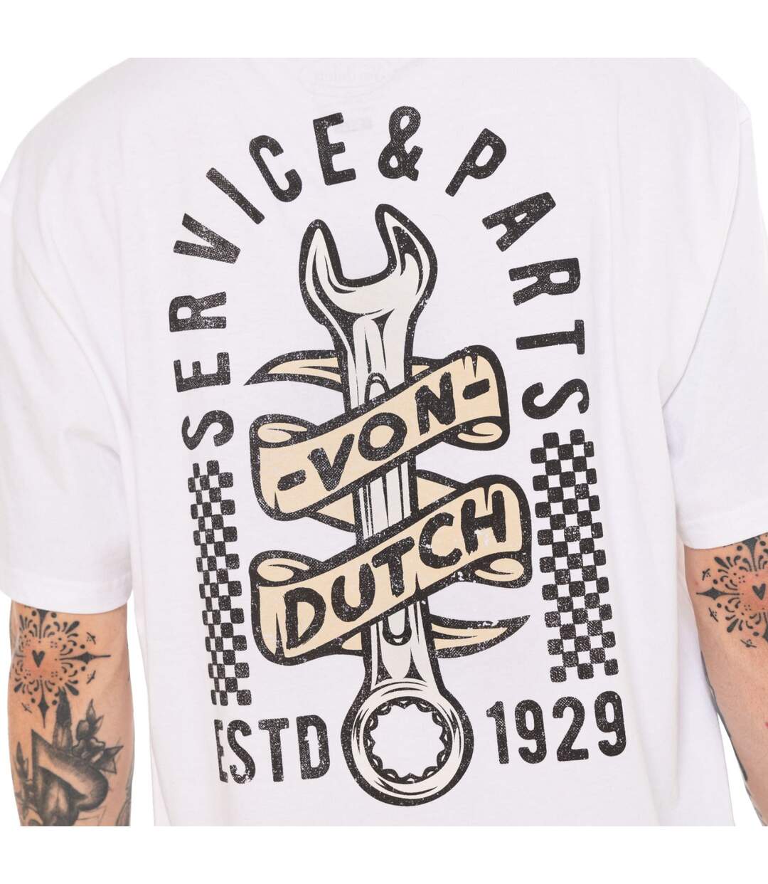 T-shirt homme comfort en jersey print devant et dos Custom Vondutch-4