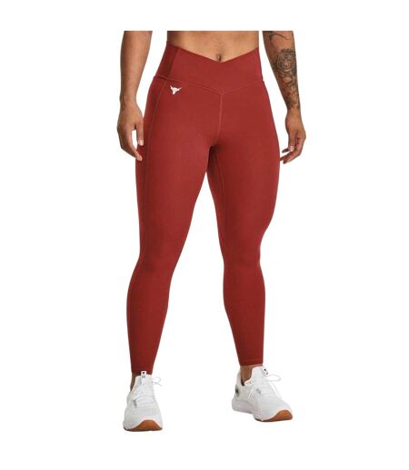 Legging Motif/style Croisée Project Rock Femme Rouge Under Armour