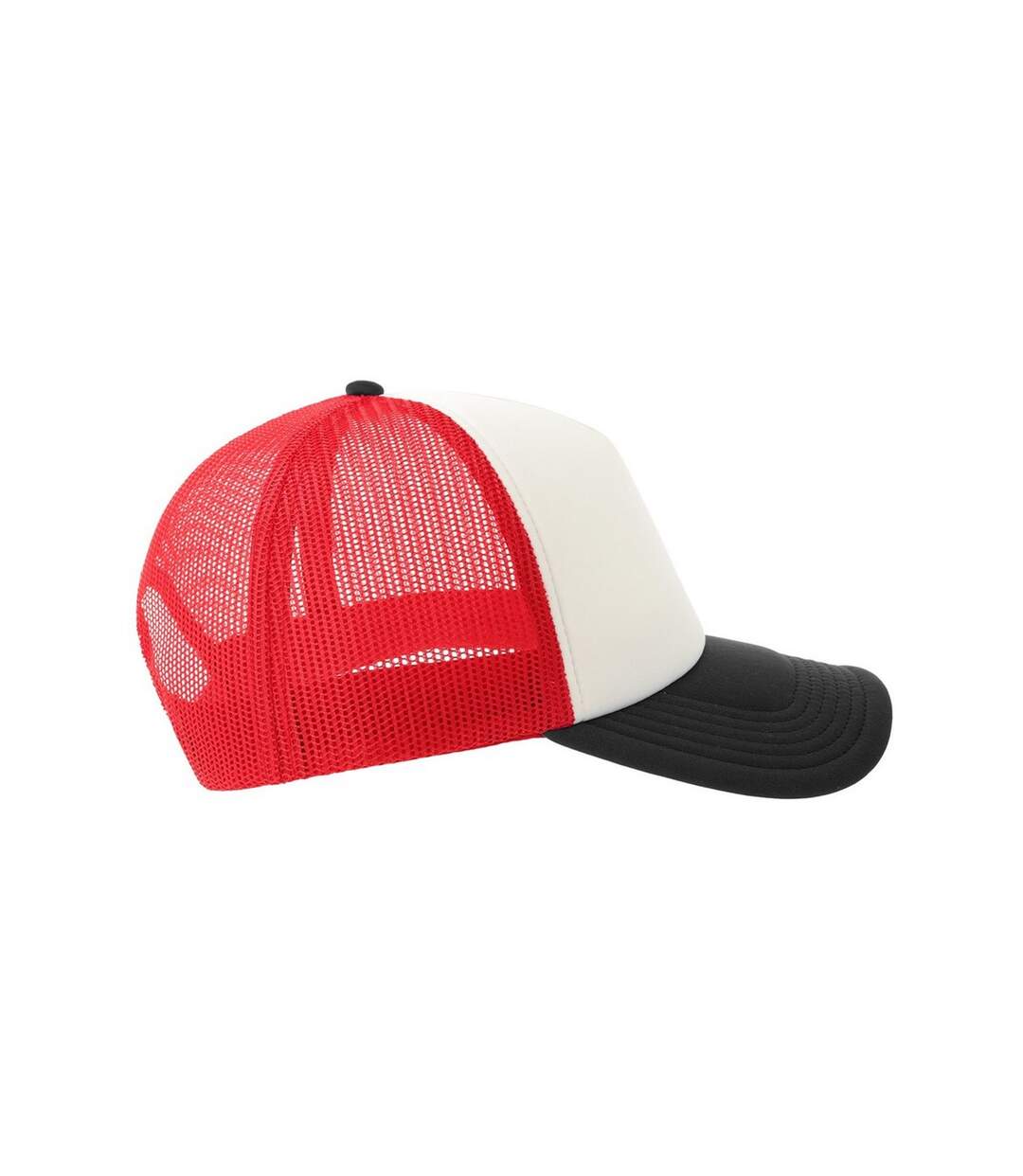 Casquette Trucker Motif/style 5 Panneaux Rapper-s Adulte Blanc Rouge Noir Atlantis-3