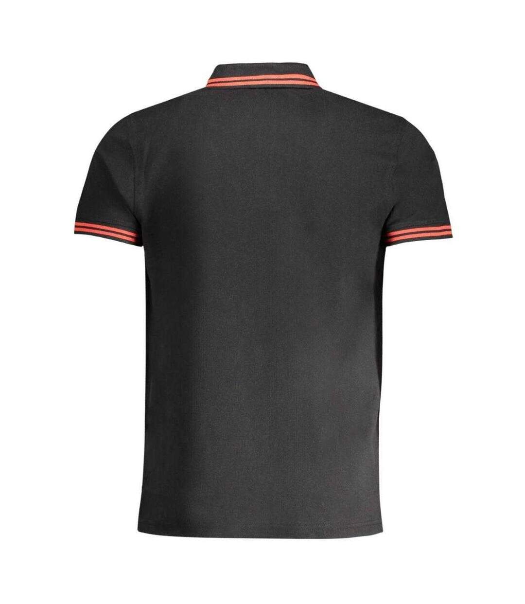 Polo Motif Col À Double Rayure Adulte Noir Rouge Cavalli Class-2