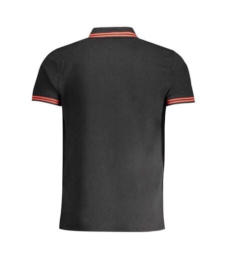 Polo Motif Col À Double Rayure Adulte Noir Rouge Cavalli Class