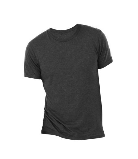 Canvas Mens Triblend Crew Neck Plain Short Sleeve T-Shirt (Charcoal Black Triblend) - UTBC2596