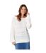 Haut Motif/style Maille Torsadée Femme Crème Be You-2