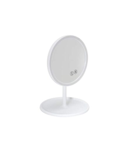 Miroir Lumineux Led Sans Fil Enceinte 26cm Blanc