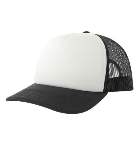 Casquette Trucker Motif/style 5 Panneaux Rapper-s Adulte Blanc Noir Atlantis