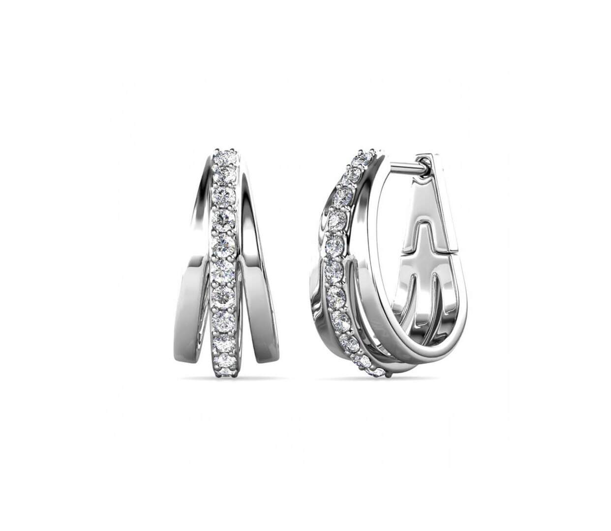 Boucles d'oreilles Aurielle Hoop, Cristal d'Autriche-1