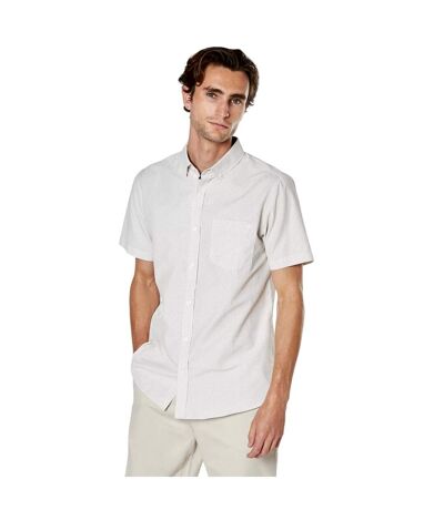 Mens dotted short-sleeved shirt white Maine