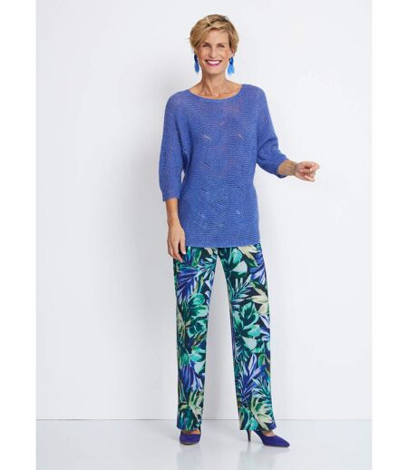 Pull maille reliefée ajourée volume boîte