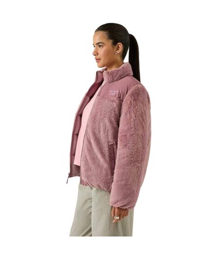 Womens/ladies Reversible Puffer Jacket Dusty Rose Reebok