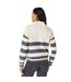 Womens/ladies stripe open collar sweater top ivory Debenhams-2