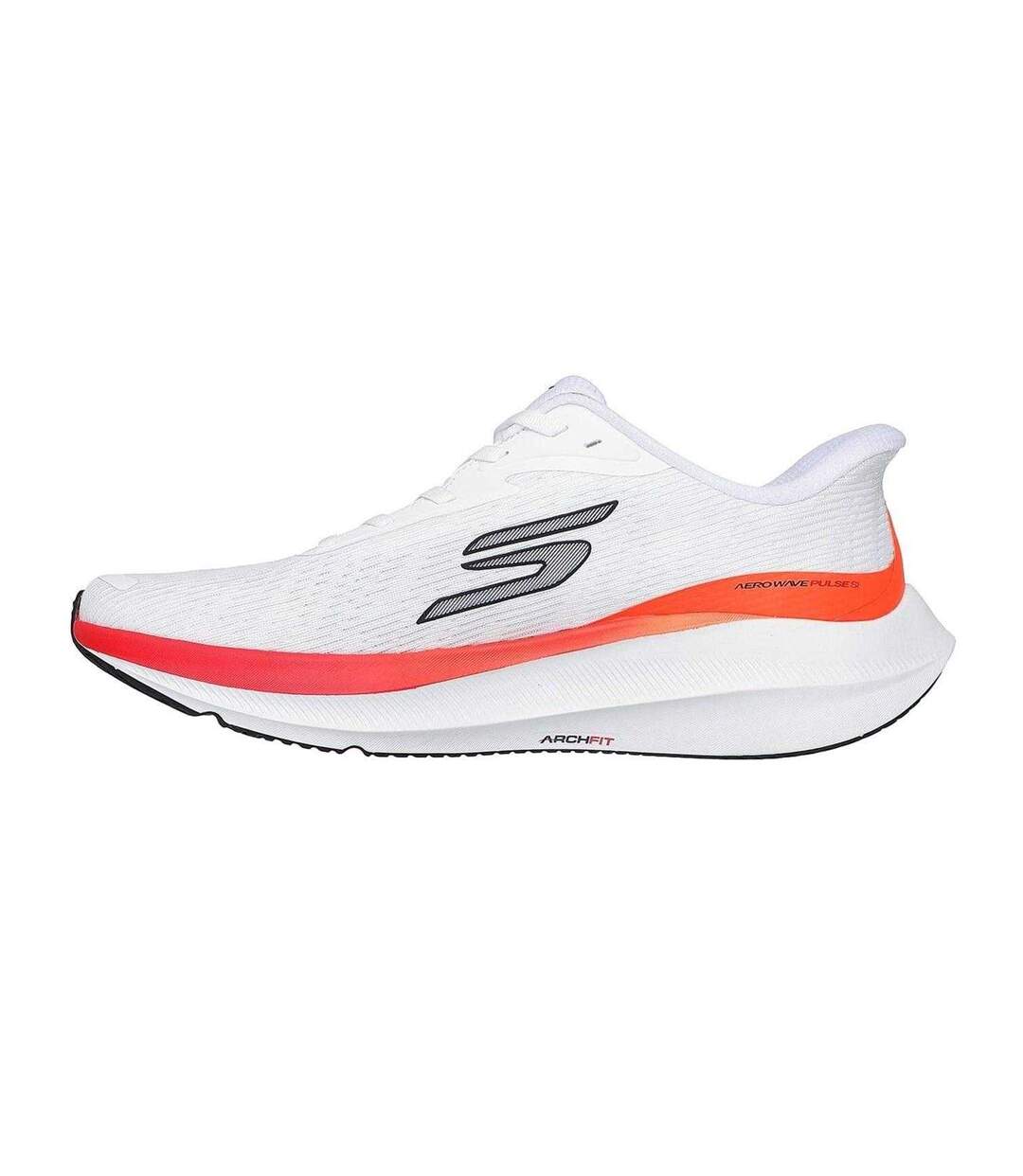 Mens Aero Pulse Slip-in Trainers White Orange Skechers-2