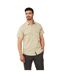 Mens Kiwi Short-sleeved Shirt Oatmeal Grey Craghoppers-1