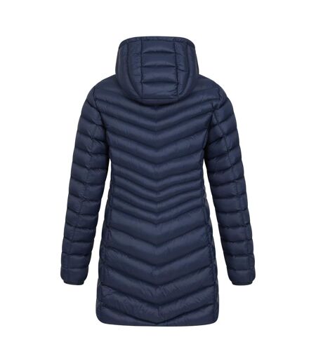 Womens/ladies florence long padded jacket navy Mountain Warehouse