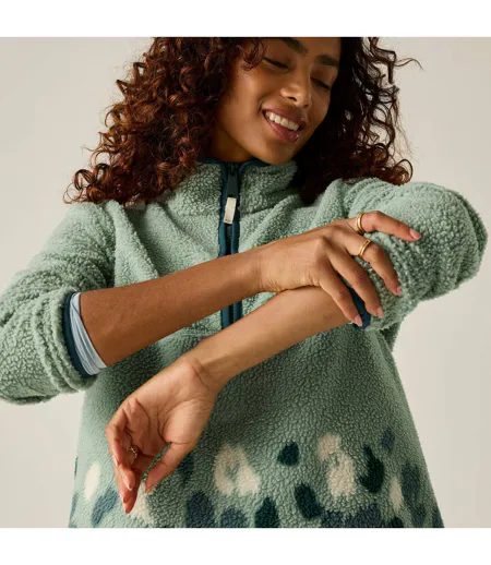 Haut Polaire Motif/style Léopard Camouflage Frankie Femme Vert Pâle Regatta