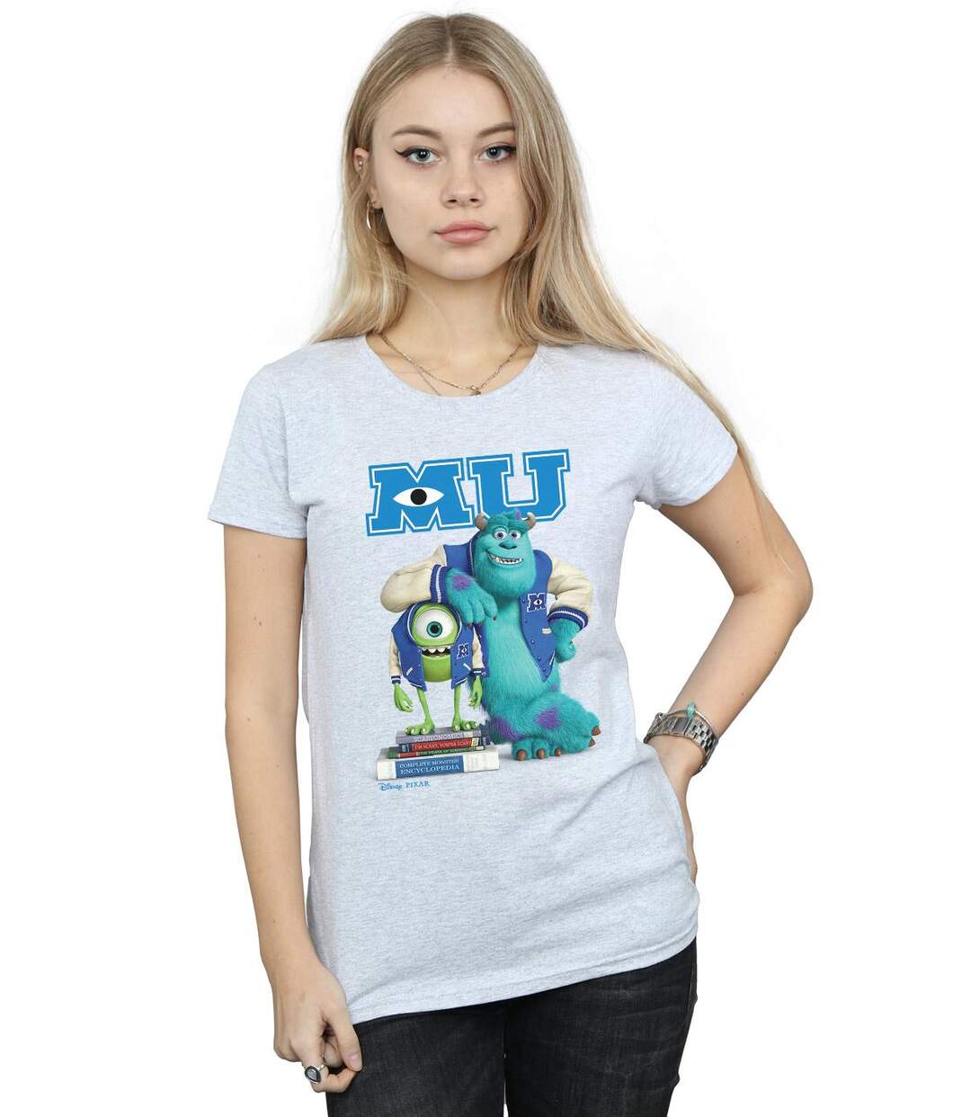 Disney - T-shirt MONSTERS UNIVERSITY POSTER - Femme (Gris chiné) - UTBI15403-2