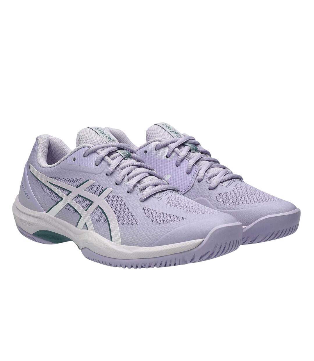 Womens/ladies Hunter Badminton Trainers White Asics-3