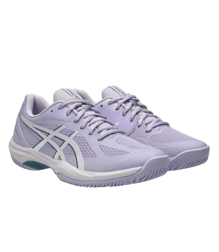 Womens/ladies Hunter Badminton Trainers White Asics