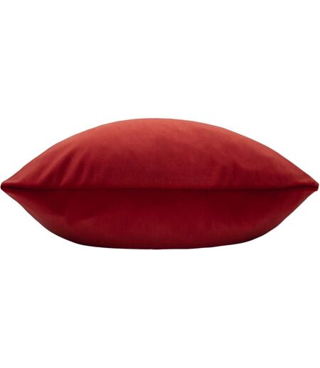 Evans Lichfield Sunningdale Velvet Throw Pillow Cover (Flame Red) (50cm x 50cm)