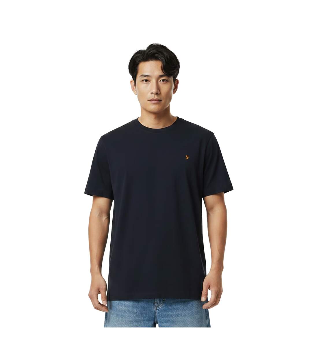 T-shirt Manches Courtes Harrow Homme Vrai Bleu Marine Farah-4