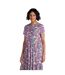 Womens/ladies Sardinia Floral Uv Tiered Dress Multicoloured Mountain Warehouse-3