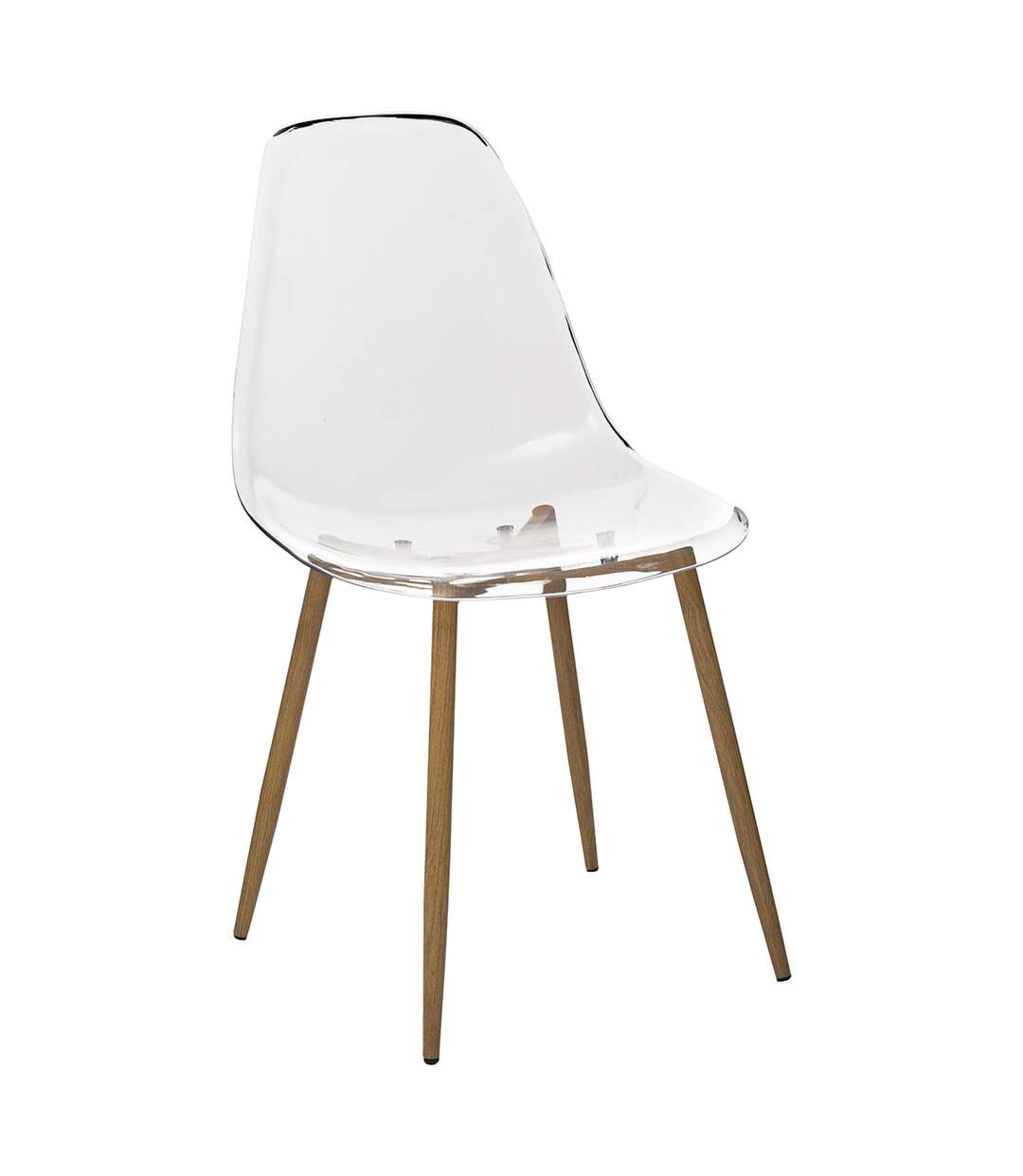 Lot de 4 Chaises Thao en polycarbonate - Transparent et Beige-5