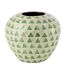 Vase Boule Motif Mosaïque Nuye 26cm Vert-1